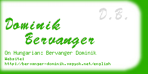 dominik bervanger business card